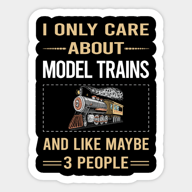 Funny 3 People Model Train Trains Railroad Railway Sticker by relativeshrimp